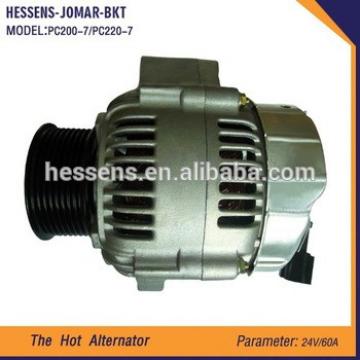 PC220-7 6D102 600-861-3411 Excavator engine alternator