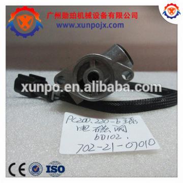 excavator pump solenoid PC200-6, PC220-6 hydraulic pump valve 702-21-07010