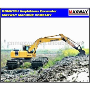 MAXWAY MACHINE COMPANY ~ Amphibious Pontoon Undercarriage for PC200 PC210 PC220 Amphibious Excavator , Model: MAX200PU