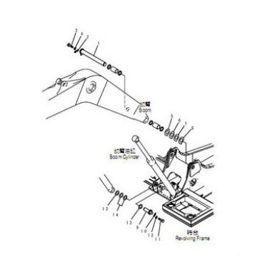 excavator boom foot pin 206-70-55160 , pc220-8 parts boom pin