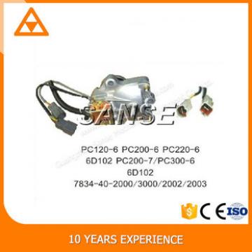 PC120-6, PC200-6, PC220-6, PCD102, PC200-7, PC300-6, 6D102, 7834-40-2000, 7834-40-3000, 7834-40-2002, 7834-40-2003, throttle mot