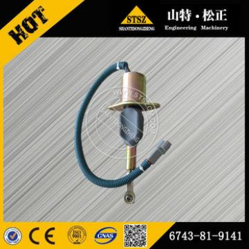 Excavator spare part on PC300-7 solenoid valve 6743-81-9141 FUEL SHUT-OFF VALVE