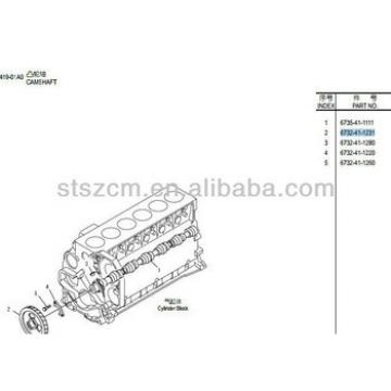 SAA6D102E-2 camshaft assy 6735-41-1111