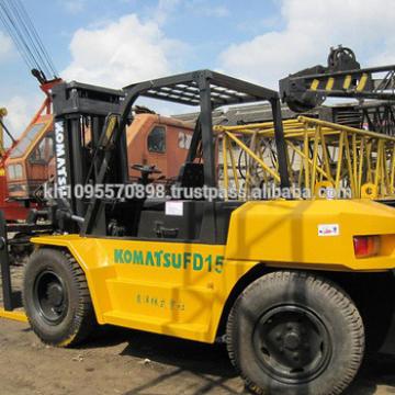 Japan used FD150-7 Forklift,Used cheap 15ton forklift for sale in Shanghai