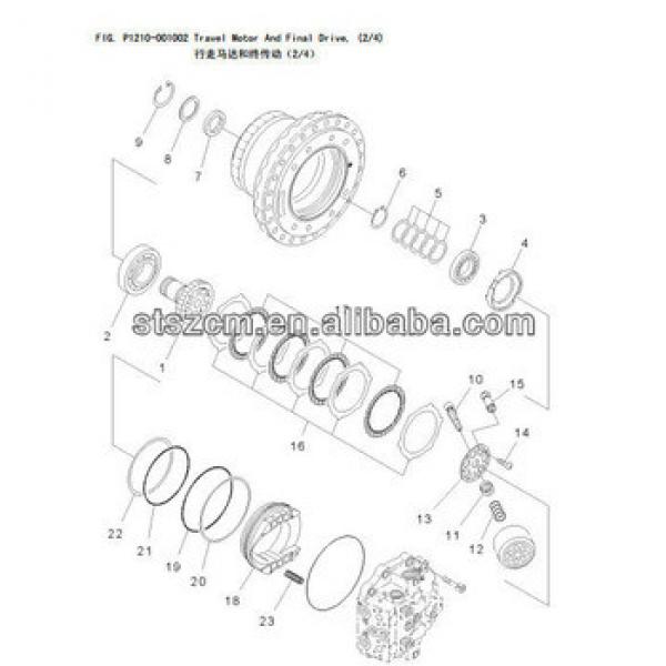 pc450-8 Genuine Travel Motor Assembly Part 706-8J-01012 #1 image