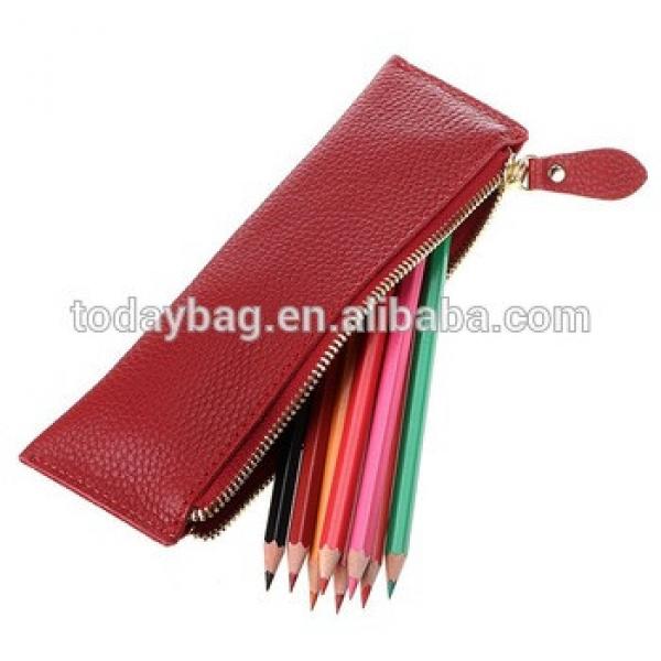 Factory Custom Real Leather Stationery Pencil Bag #1 image