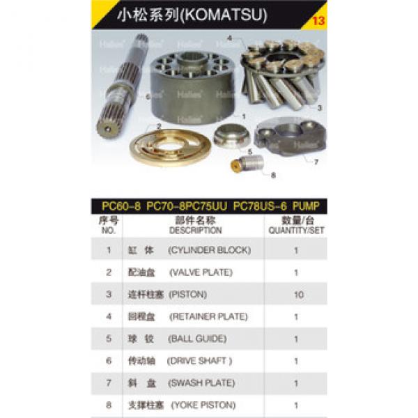 hydraulic pump hydraulic parts for KOMATSU PC60-8 PC70-8 PC78US-6 #1 image