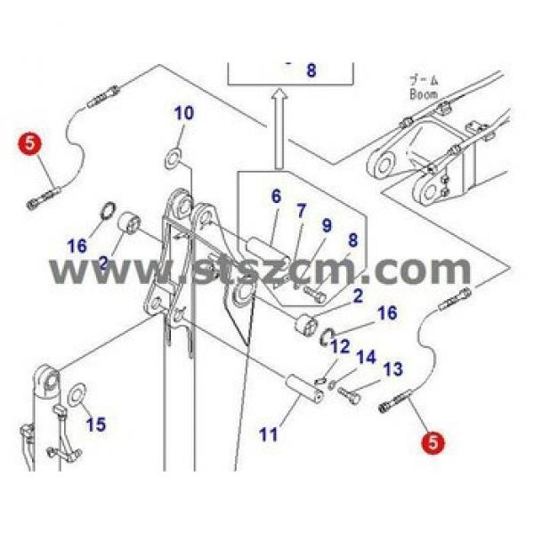 Excavator part on PC60-7/PC70-7 hose 201-62-71440 in arm #1 image