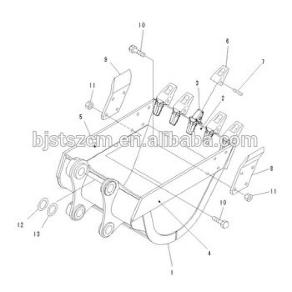 Durability long PC360-7 excavator bucket 207-934-z500 #1 image