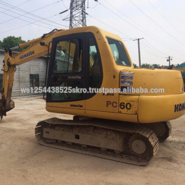 Japan made used komatsu pc60-7 excavator in shanghai yard #1 image