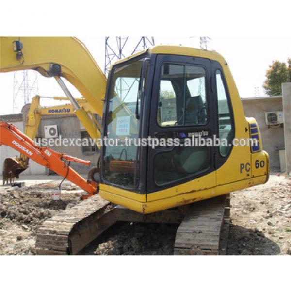 Used Komatsu mini excavator PC60-7, used mini komatsu excavator price new pc60-7 for sale #1 image