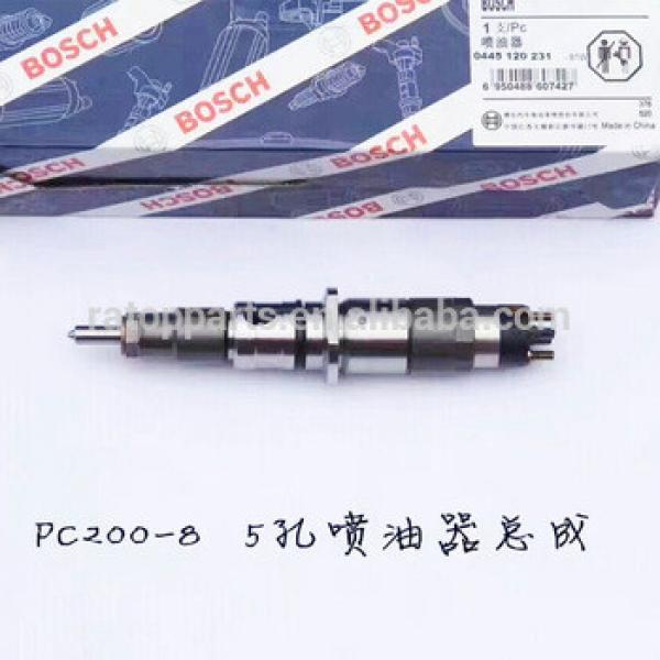 PC200-8 0445120231 Fuel injector excavator spare parts injector #1 image