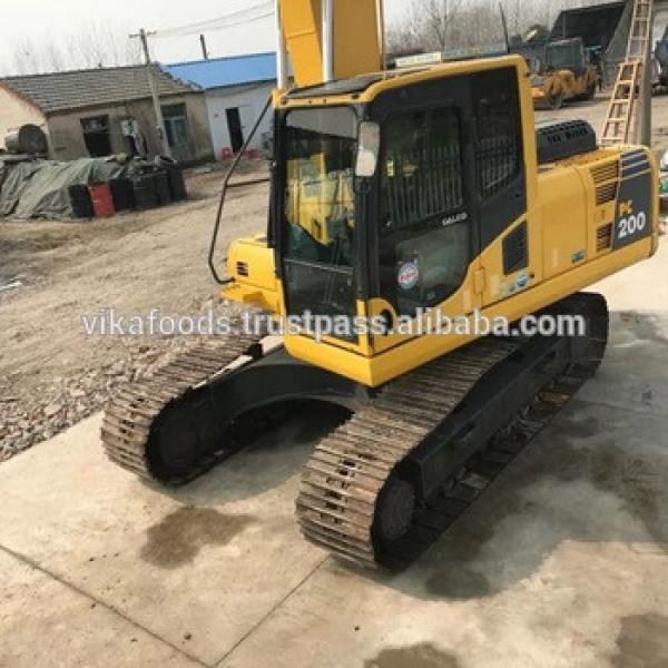 Good condition used Komatsu pc200-8 20 ton crawler excavator low working hours sale #1 image