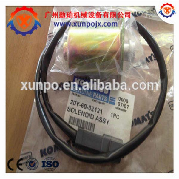 6D95 engine parts 20Y-60-32121 solenoid assy, PC200-7 excavator electric parts #1 image