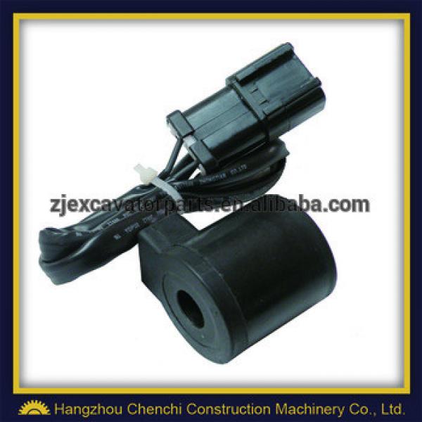 PC200-6 excavator electric parts rotary solenoid valve coil for 6D102 engine #1 image