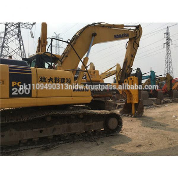 used komatsu pc200-7 excavator with breaker hammer, japan used excavator with breaker line #1 image