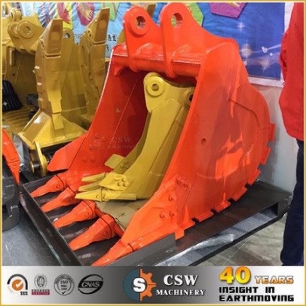 Excavator attachment for PC220 rock duty made digger bucket with wear resistant steel #1 image