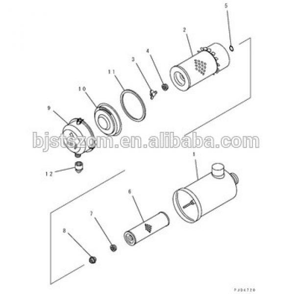 pc300-7 muffler 6745-11-5720 , construction machinery part,SAA6D114 part #1 image