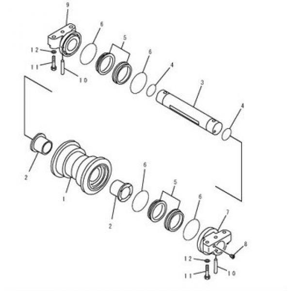 excavator track roller floating seal assembly 20y-30-00430, pc220-8 parts track roller floating seal #1 image