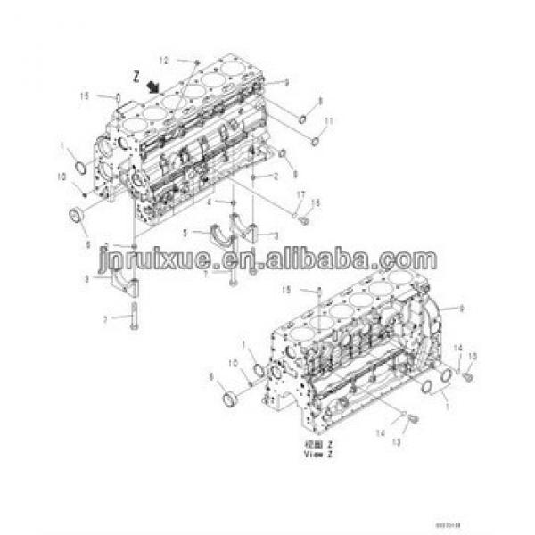 saa6d107e engine cylinder block assy 6754-21-1310 pc220-8 excavator parts cylinder block #1 image