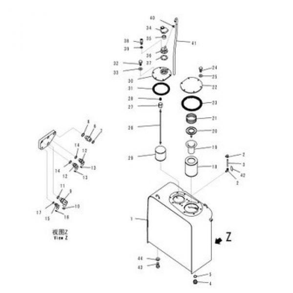 excavator hydraulic system oil tank 20y-60-41112, pc220-8 parts hydraulic oil tank #1 image