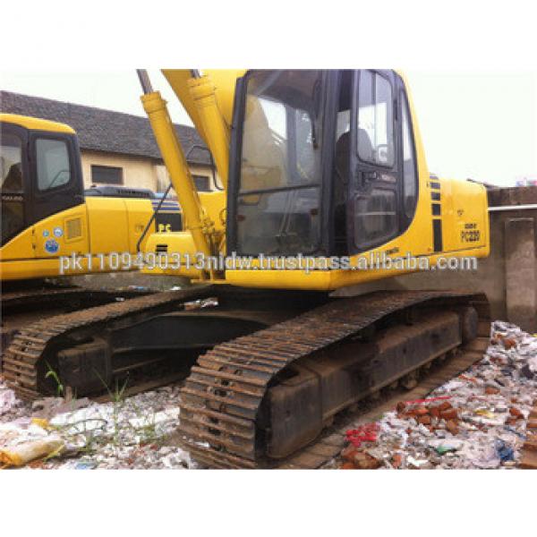 used komatsu tracked excavator pc220, japan made original #1 image