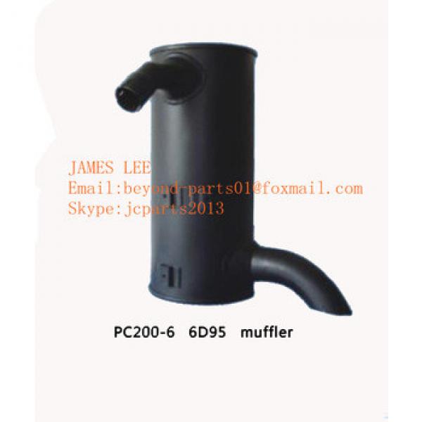 PC200-6 6D95 excavator engine muffler 6735-11-5530 #1 image