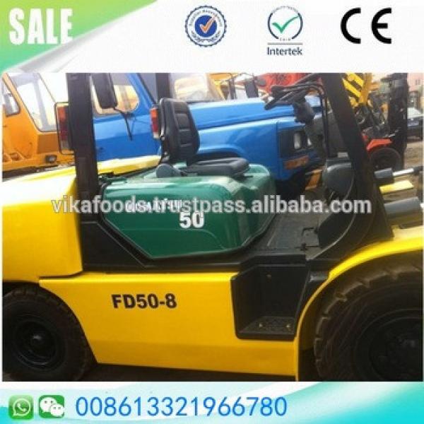 Used Komatsu fd50-8 three stages diesel forklift 5t forklift Japan original sale in China #1 image