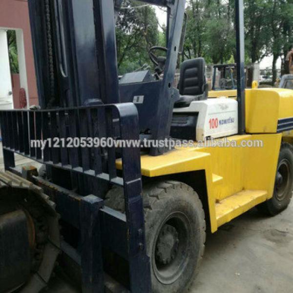 original working condition komatsu fd100 diesel forklift/ used 10t forklift in malaysia made in japan codntion #1 image