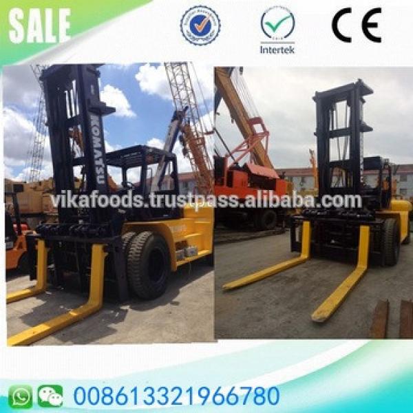 Good condition used komatsu 2 stages 8 ton fd80 forklift Japan diesel forklift sale in shanghai #1 image