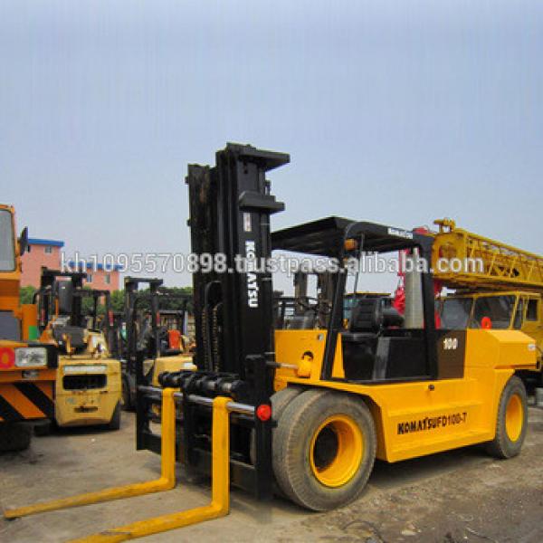 Used Komatsu FD100-7 Forklift,cheap Komatsu 10ton forklift for sale, high-quality forklift #1 image