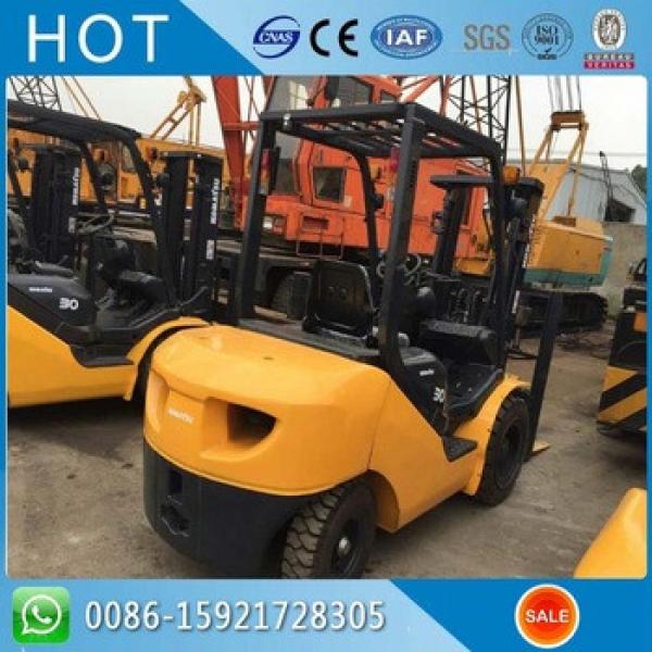 3t Used Forklift , FD30 Used Komatsu Diesel Forklift With Middle Cylinder #1 image