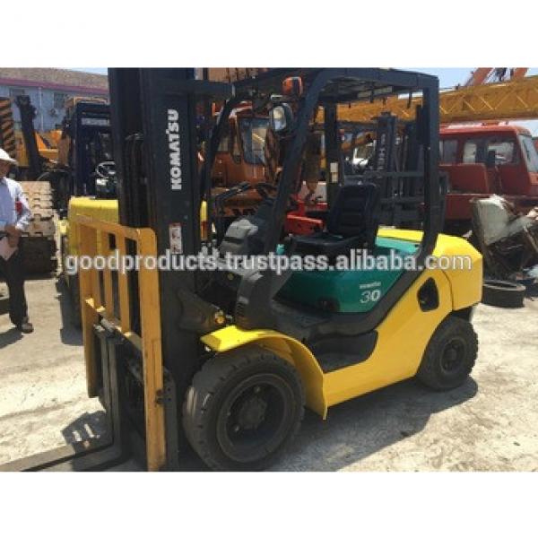 Used Komatsu forklift 3ton with 3 stage fd30T-16 with side shifter #1 image