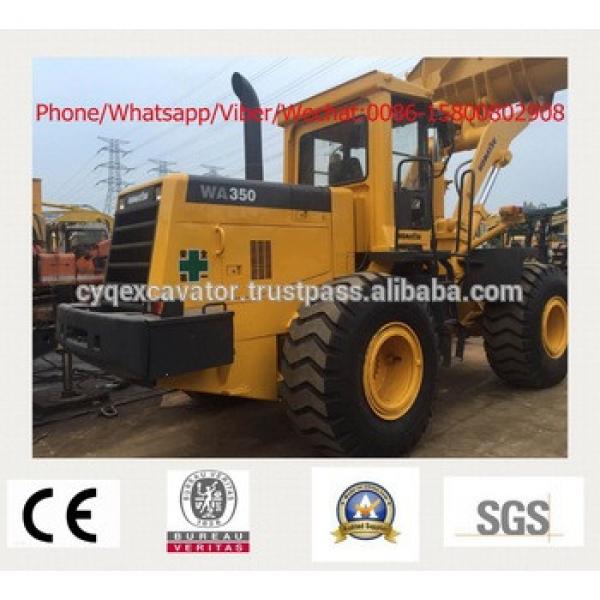 Used 3CBM wheel loader Komatsu WA350 diesel engine loader for sale (whatsapp:0086-15800802908) #1 image