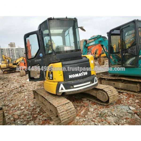 KOMATSU PC55MR-2 mini used daewoo wheel excavator for sale #1 image