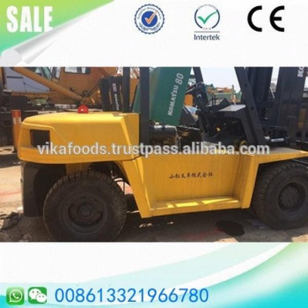 Good condition used komatsu 2 stages 8t fd80 forklift Japan diesel forklift sale in shanghai #1 image