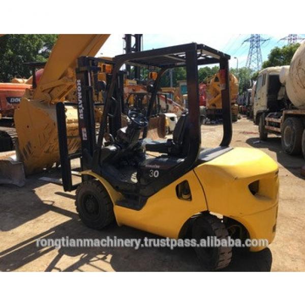 Used komatsu forklift 3ton triplex stage, 3stage. Japan original #1 image